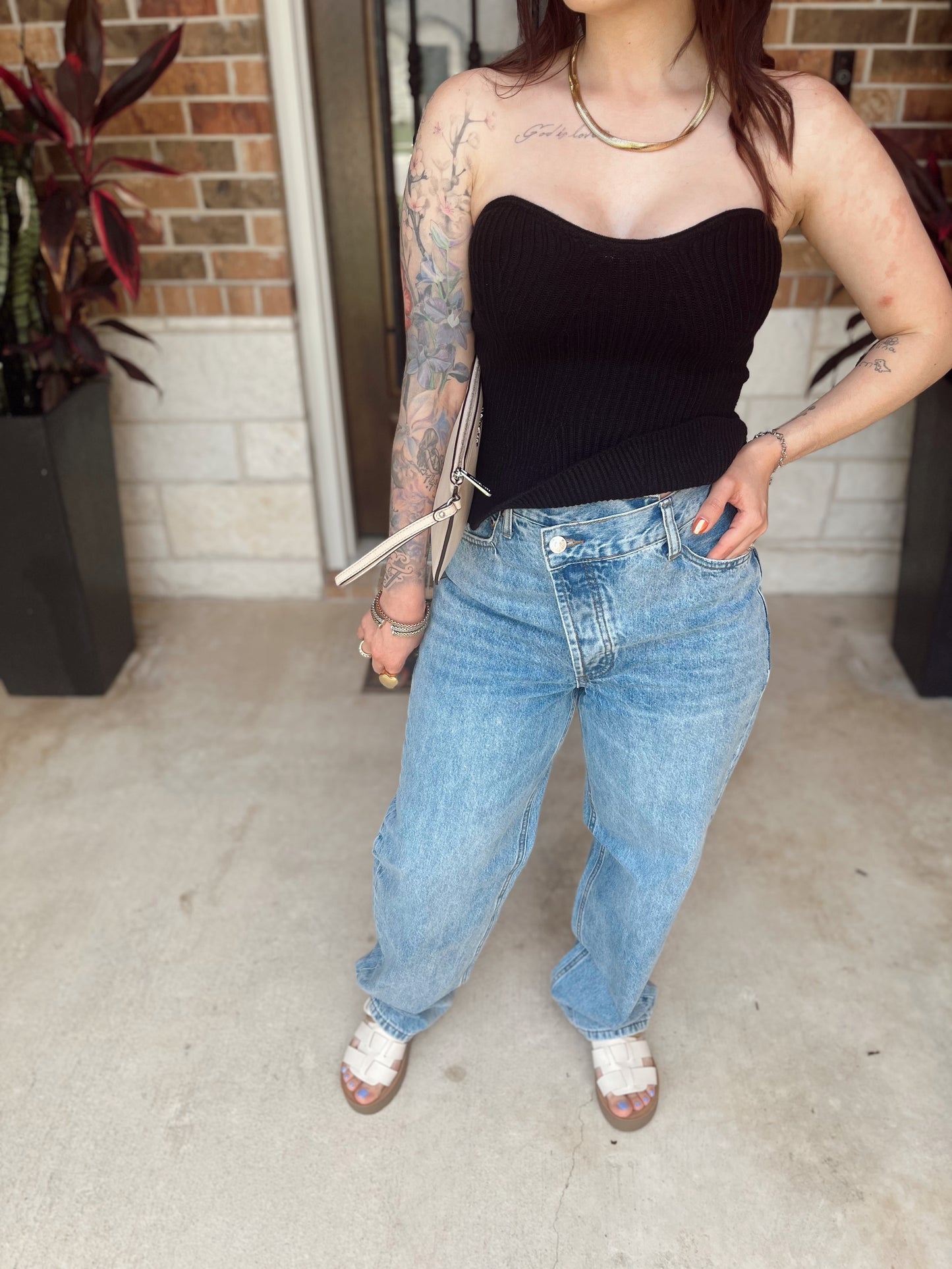 Asymmetrical Straight Jean