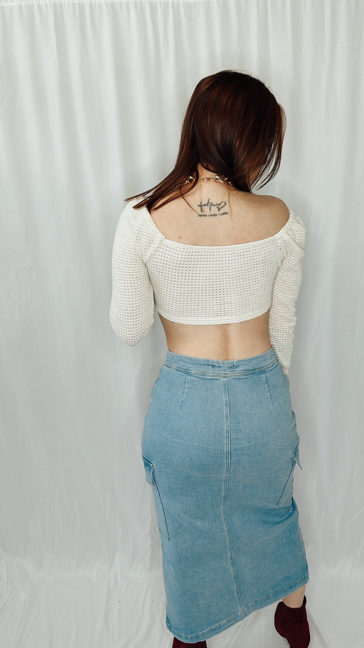 Nude Off Shoulder Top