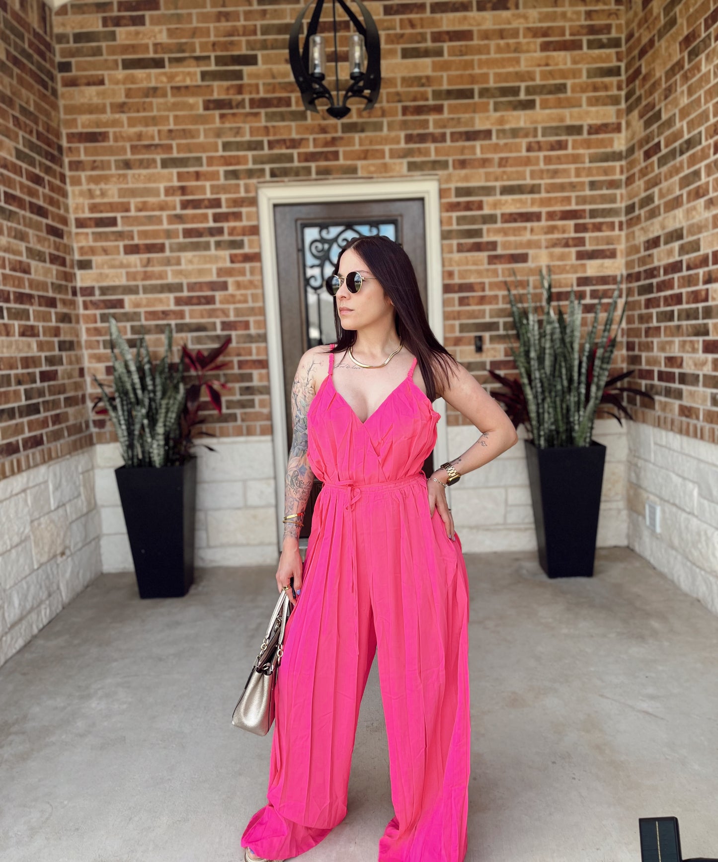 Pleated Jumpsuit