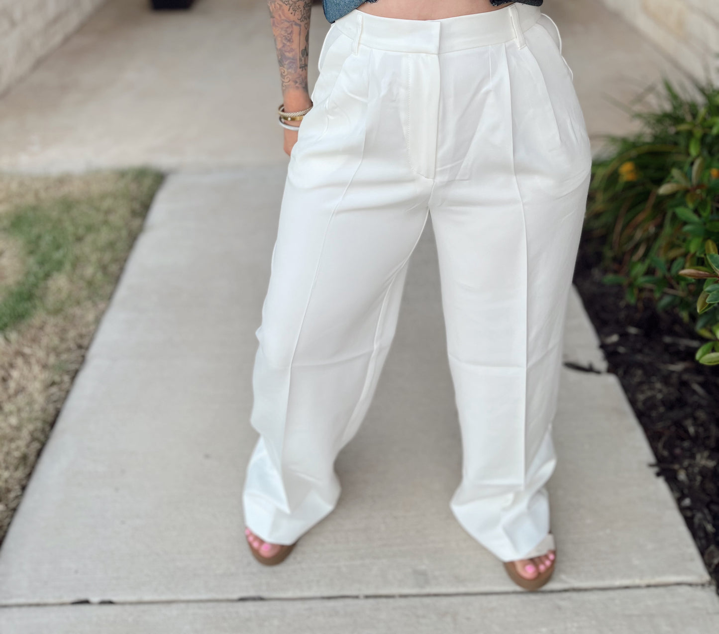 White Blazer Pant