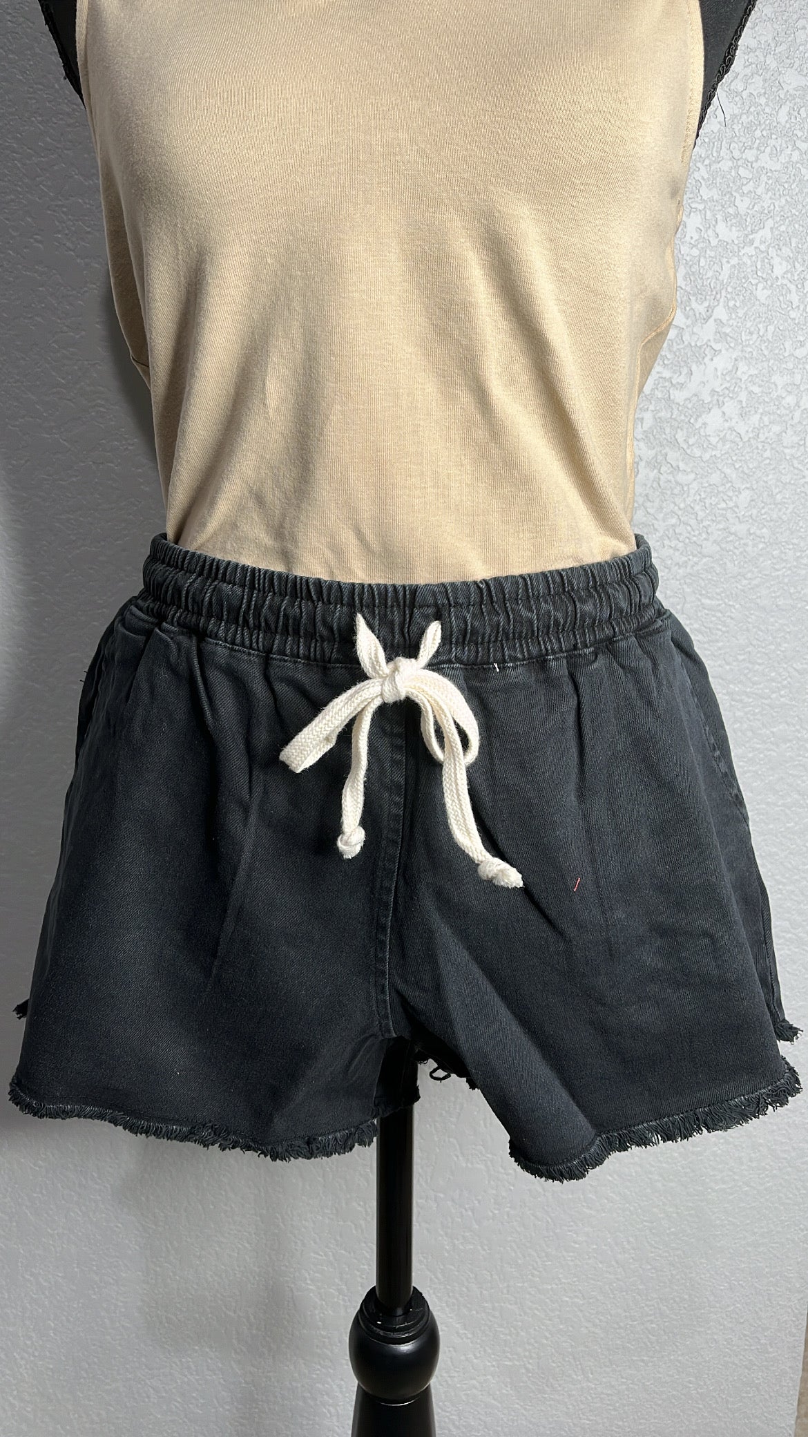 Black Drawstring Shorts