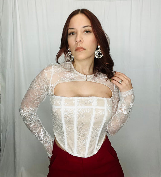 Cut Out Lace Top