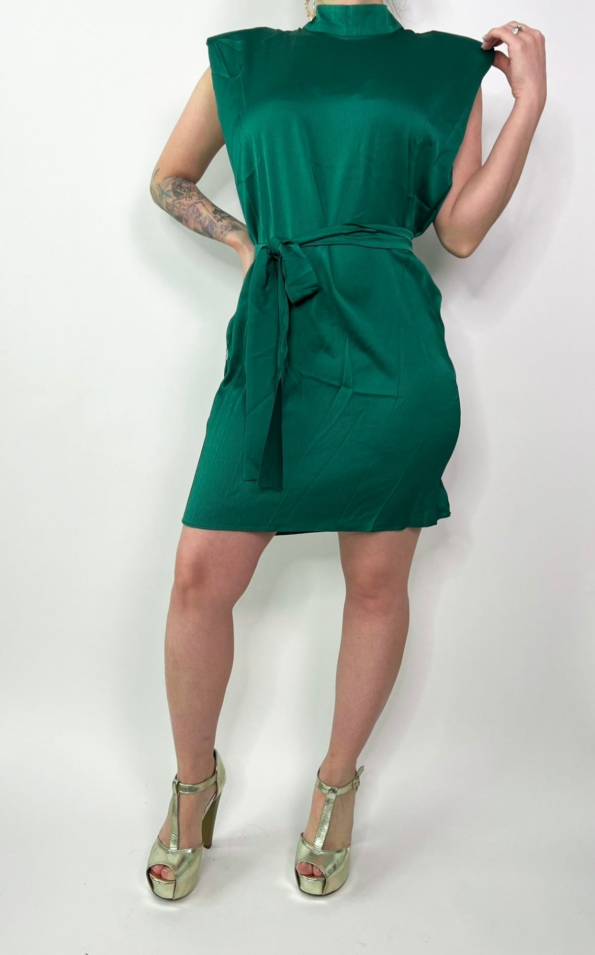 Shoulder Padded Dress