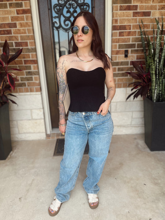 Asymmetrical Straight Jean