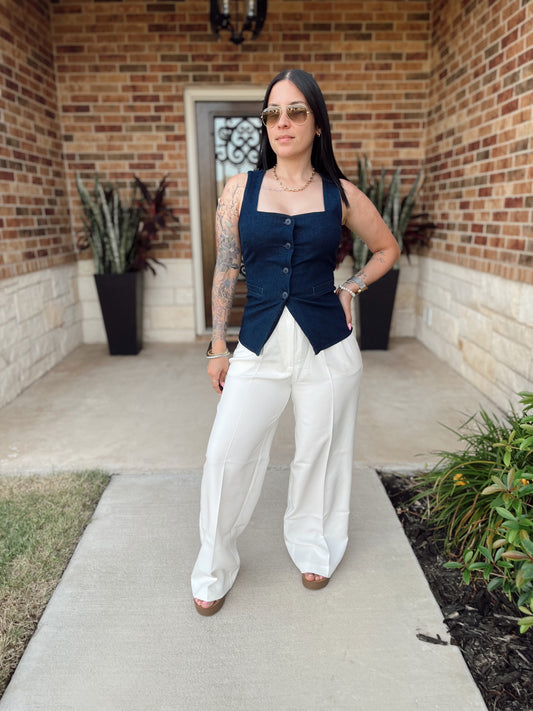 White Blazer Pant